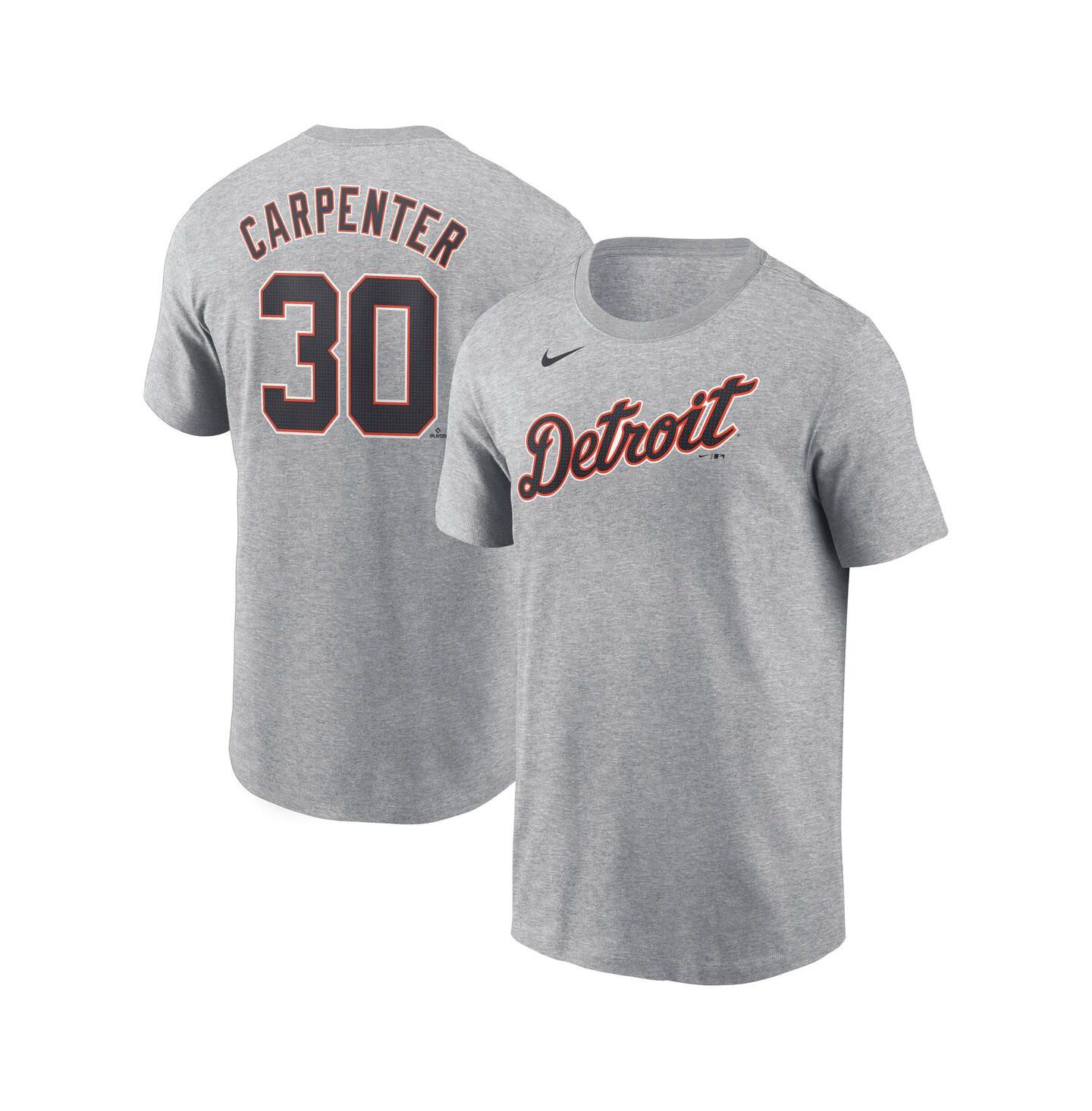 Мужская футболка Nike Kerry Carpenter Gray Detroit Tigers Fuse Name & Number — фото 1