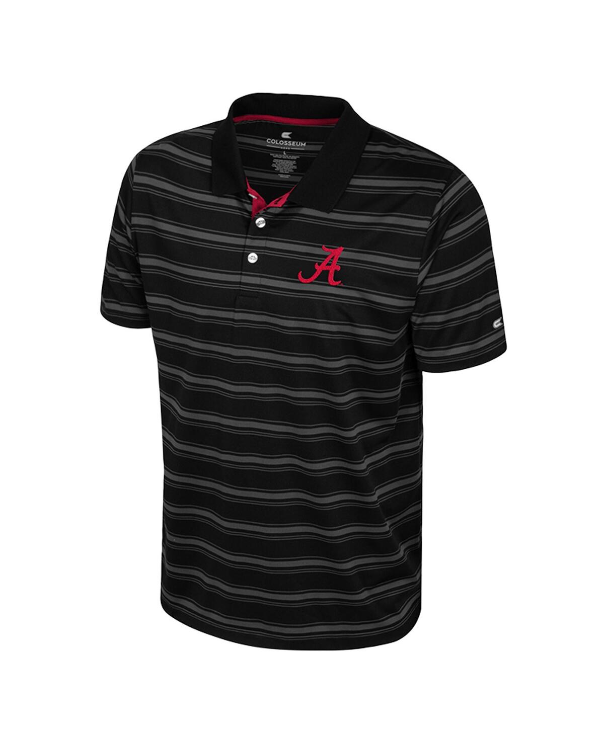Colosseum Men's Black Louisville Cardinals Milk Steak Polo Shirt In Black