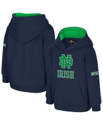 Colosseum - Toddler Navy Notre Dame Fighting Irish Big Logo Volume Fleece Pullover Hoodie