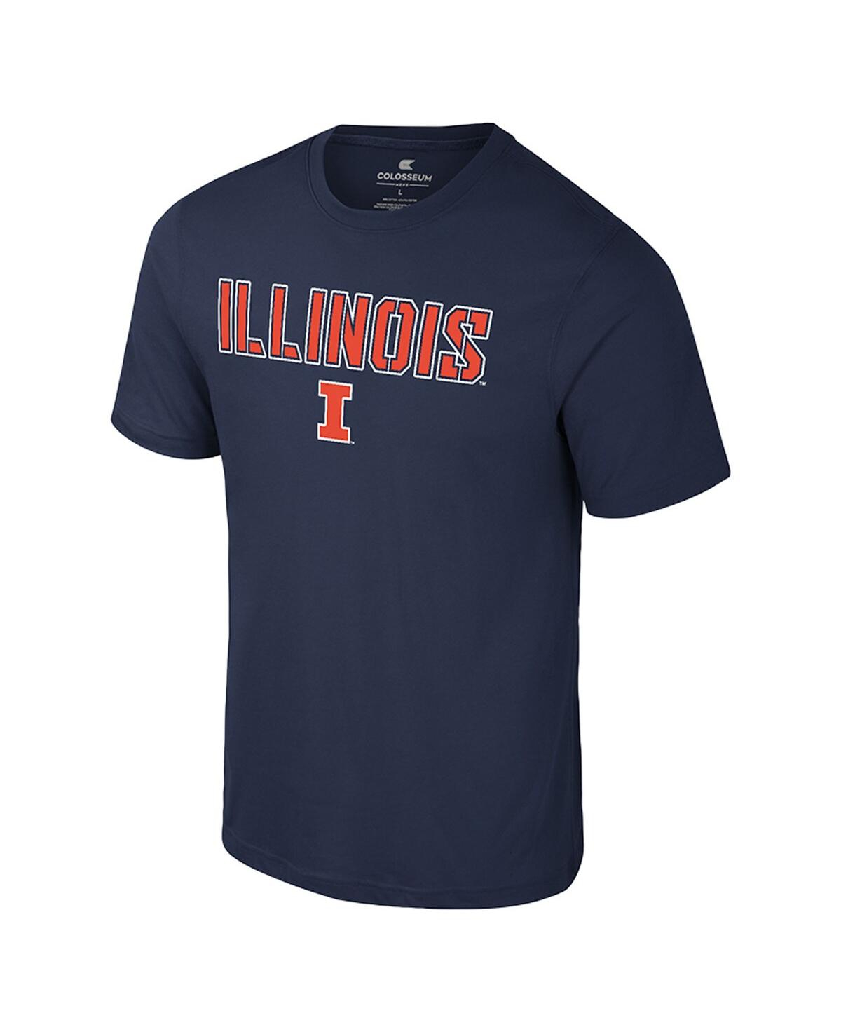 Colosseum Men's Navy Illinois Fighting Illini Color Pop Active Blend T-shirt In Blue