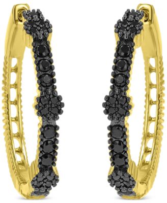 Black Spinel Earrings (0.668 ct.t.w.) in Sterling Silver