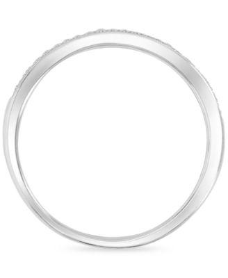 Diamond (0.129 ct. t.w.) and Blue Sapphire (0.592 ct. t.w.) Ring in Sterling Silver