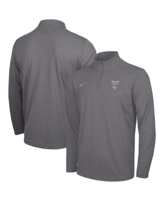 Nike - Men's Charcoal Air Force Falcons APLS Fighting Falcon Collection Dri-FIT Intensity Quarter-Zip Pullover Sweatshirt