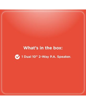 150W Party Tower PA Speaker with Two 10 inch Woofers, Lights and Wheels For Easy Mobility 4001966