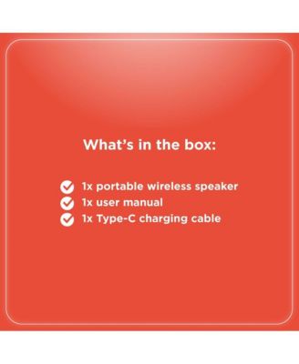 60W Black and Gray Wireless Portable Speaker With Lights True Wireless Audio And Type C-Charging Cable 4001787