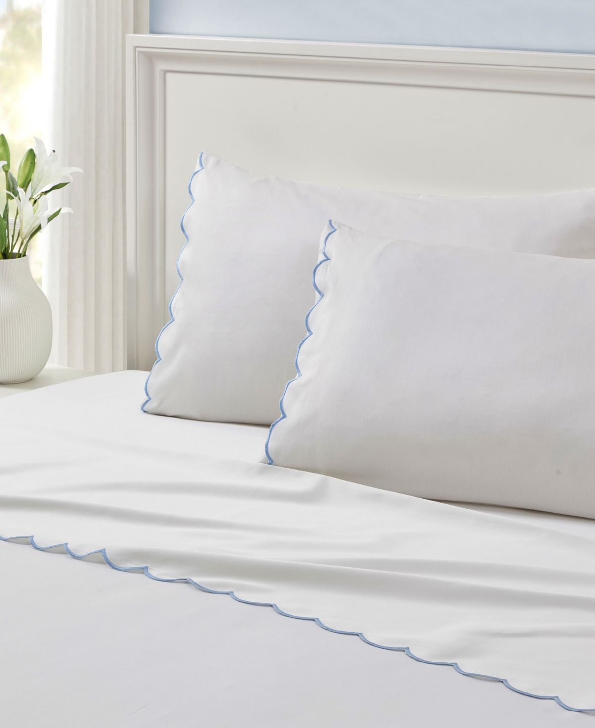 Peri Home Scallop 300-Thread Count Cotton 4-Pc. Sheet Set