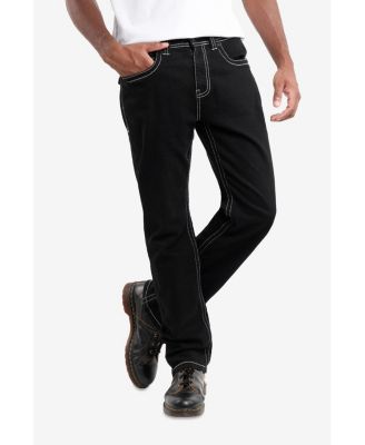 Men's Saddle Stitch Straight Fit Jeans