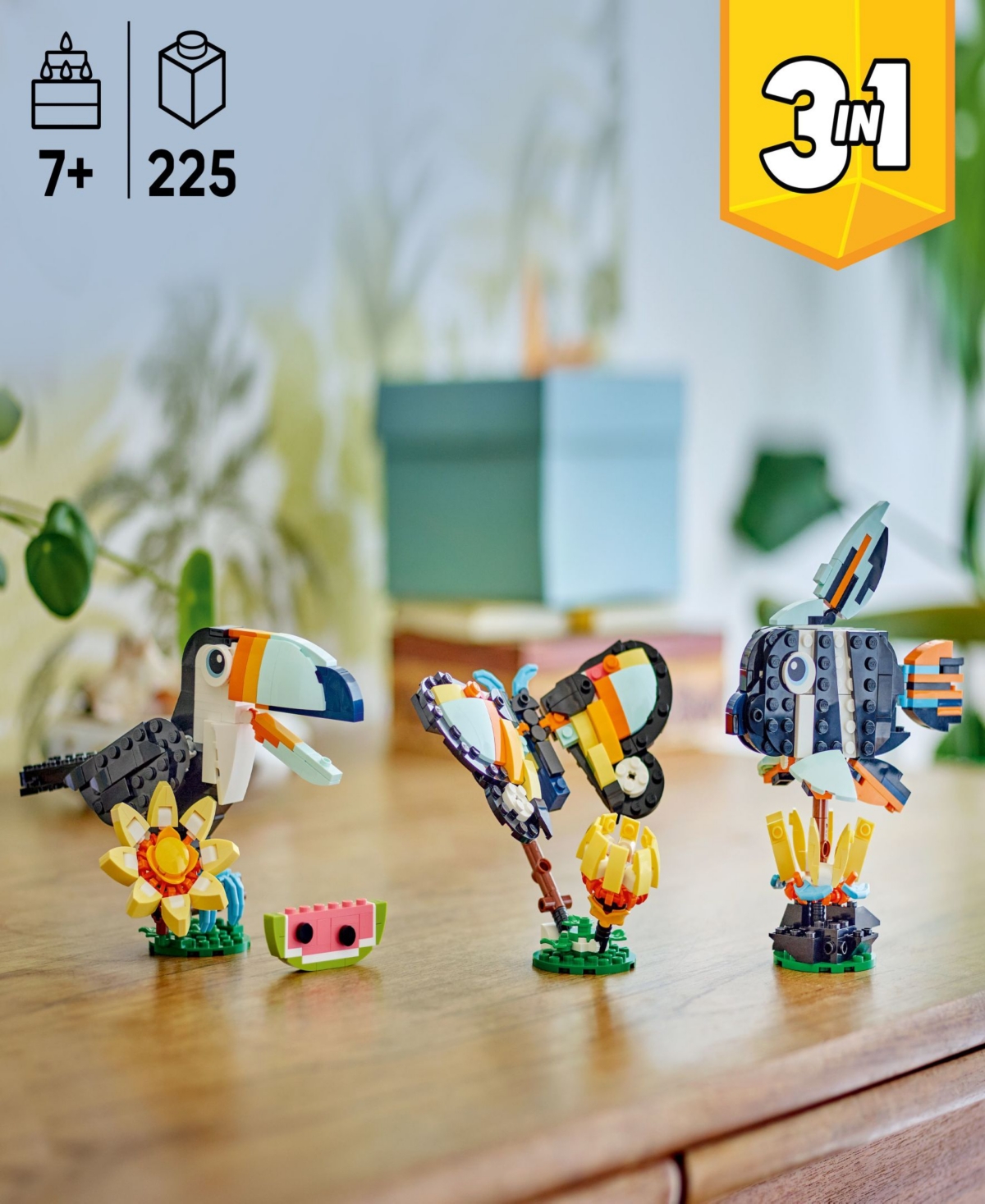 Lego Creator 3 In 1 Wild Animals Tropical Toucan 31173, 225 Pieces In Multi