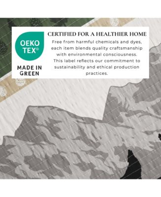 Mountain Scape & Plaid Microfiber Quilt Set with Shams