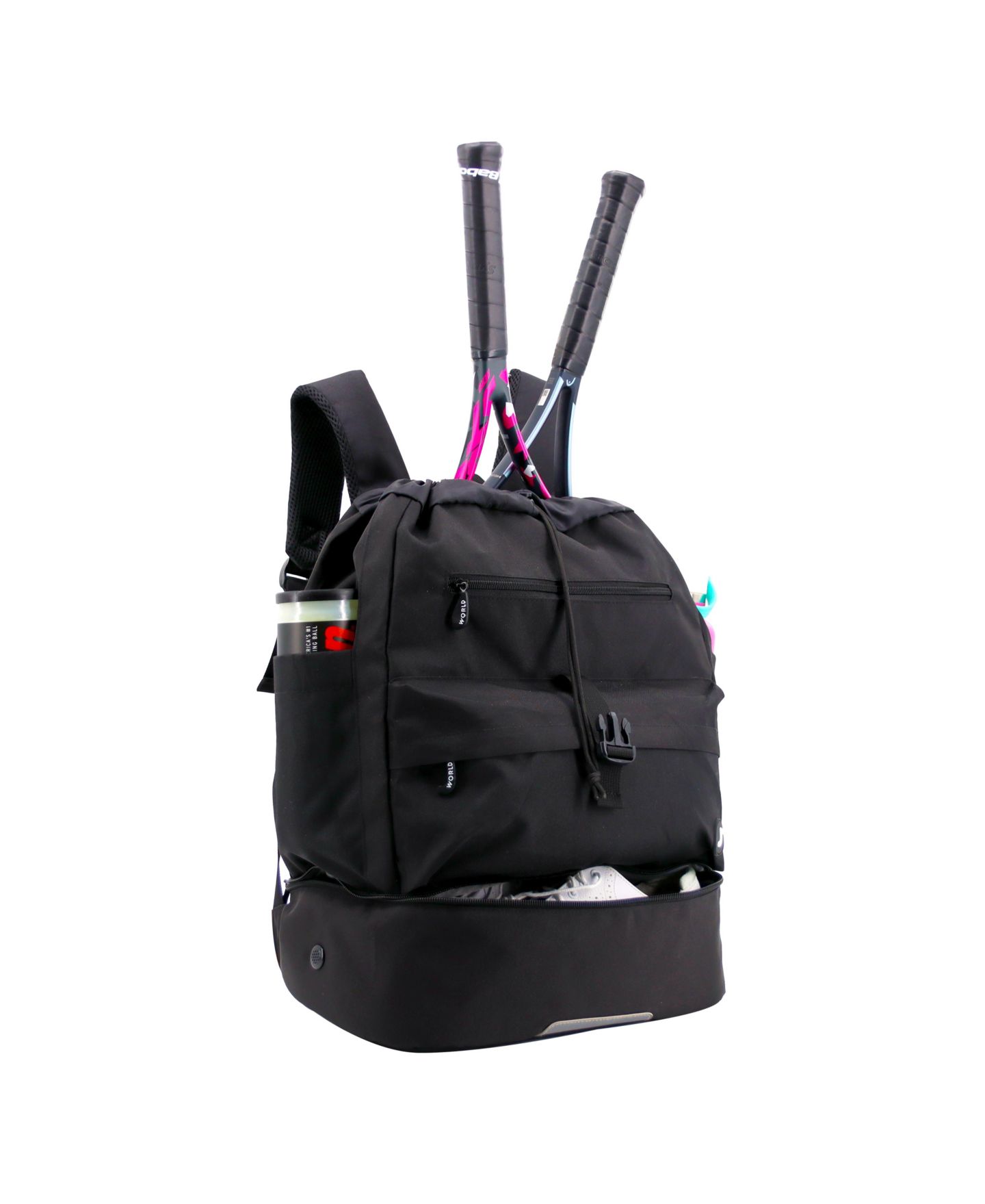 Рюкзак J World ACE Racket Sports with Racket Protection & Multiple Storage Compartments, цвет: Чёрный — фото 1