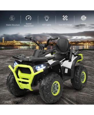 12V Kids Electric 4-Wheeler ATV Quad 2 Speeds Ride On Car w/MP3&LED Lights