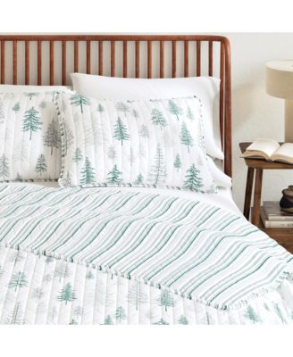 Rustic Woodland Reversible Microfiber Quilt Set with Shams