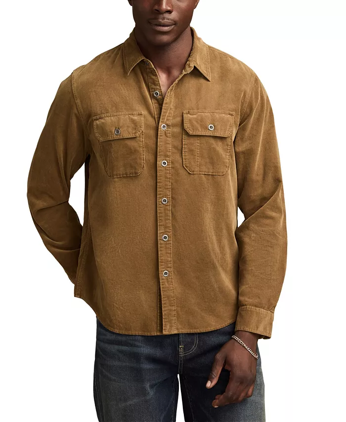 Men's Long Sleeve Corduroy Utility Shirt