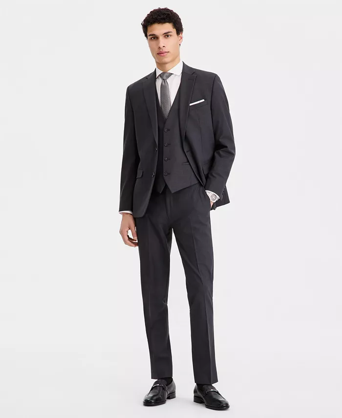 Men's Slim-Fit Solid Wool Suit Separates - thumbnail 5