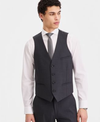 Men's Slim-Fit Wool Suit Vest