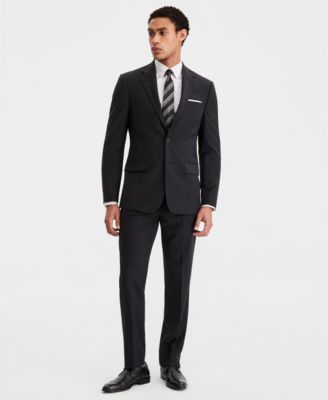 Men's Slim-Fit Wool-Blend Stretch Suit Separates with Vest