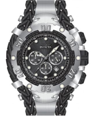 Men's 48185 Gladiator Quartz 3 Hand Black Dial Watch