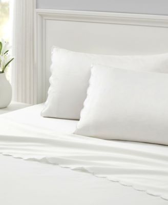 Scallop 300-Thread Count Cotton 4-Pc. Sheet Set, King