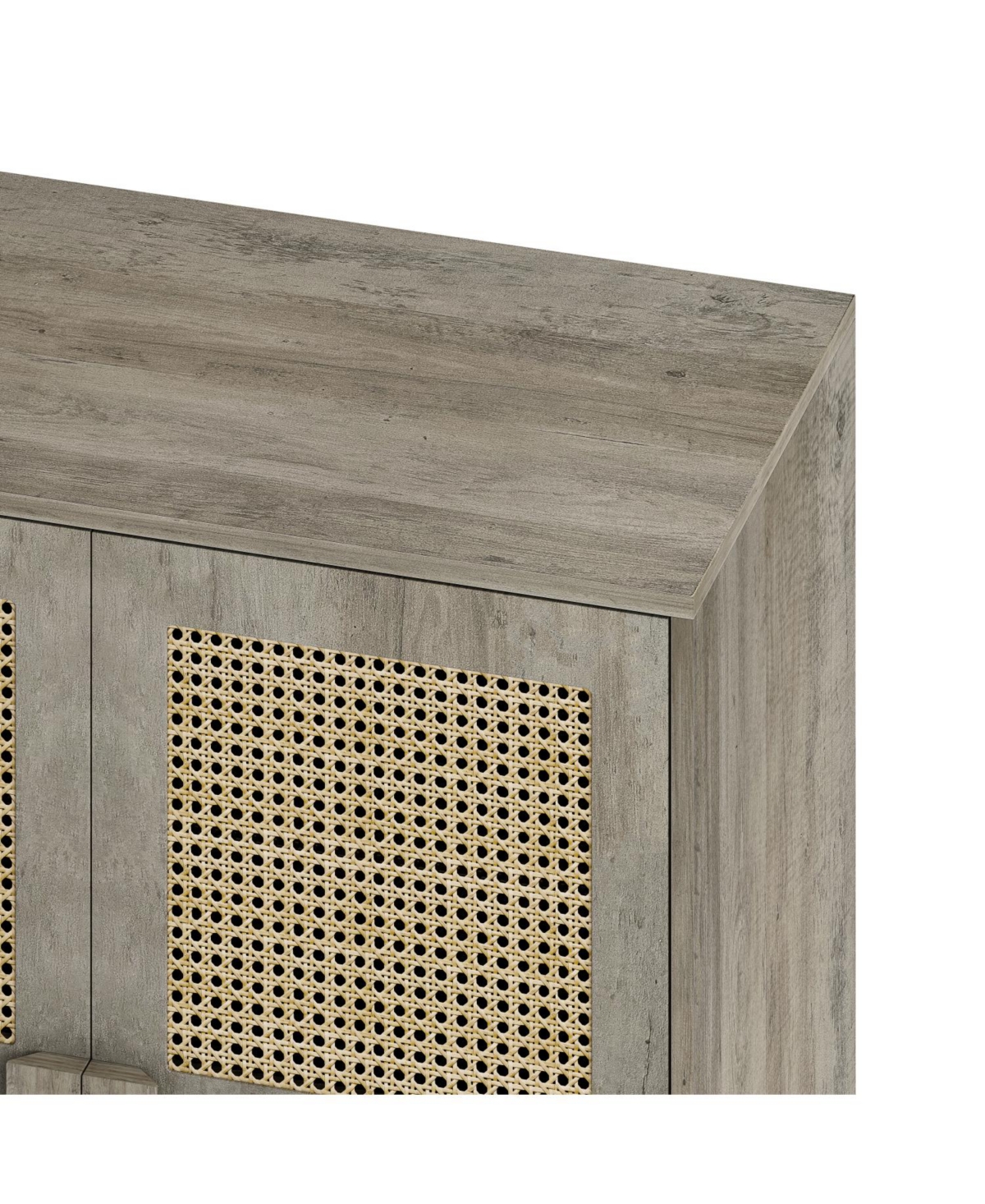 Streamdale 8-Compartment Rattan Storage Cabinet (Grey)
