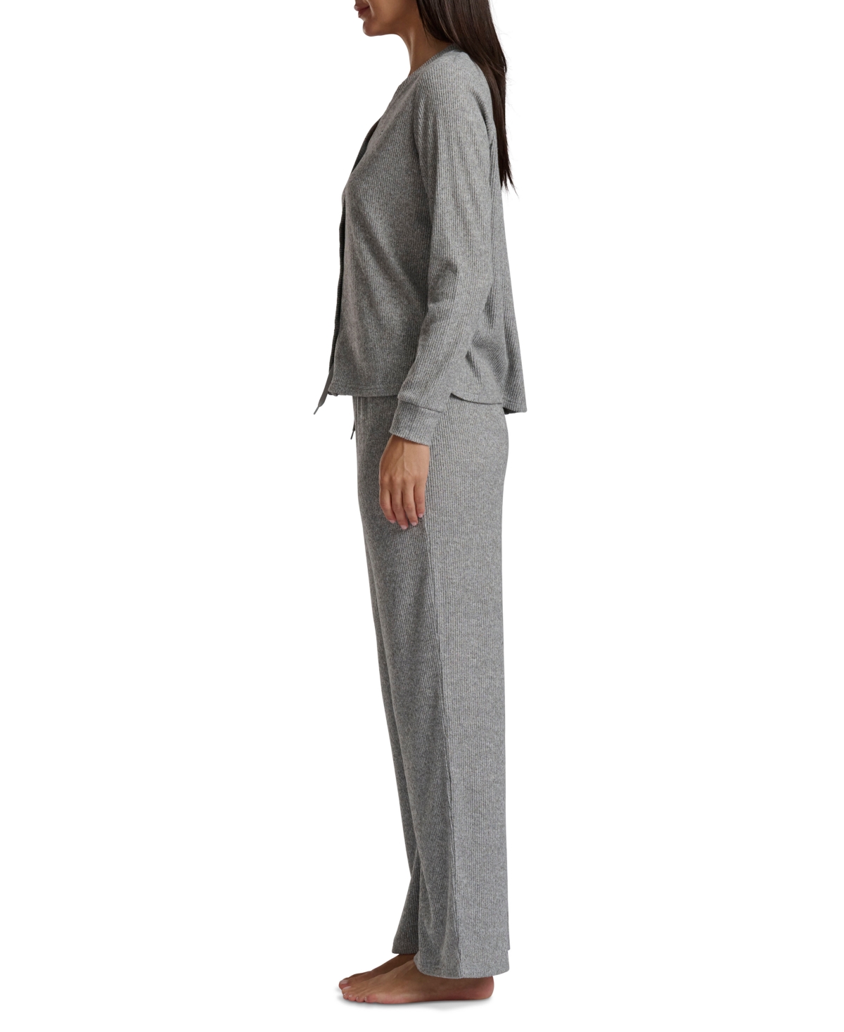 Tommy Hilfiger Women's 2-piece Long Sleeve Cardigan And Pants Set In Gray