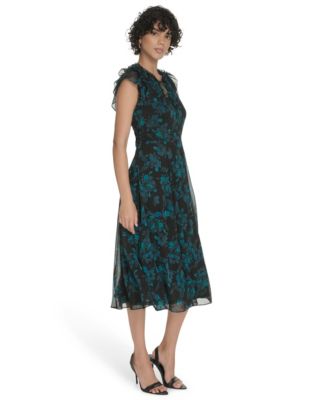Women's V-Neck Printed Dress