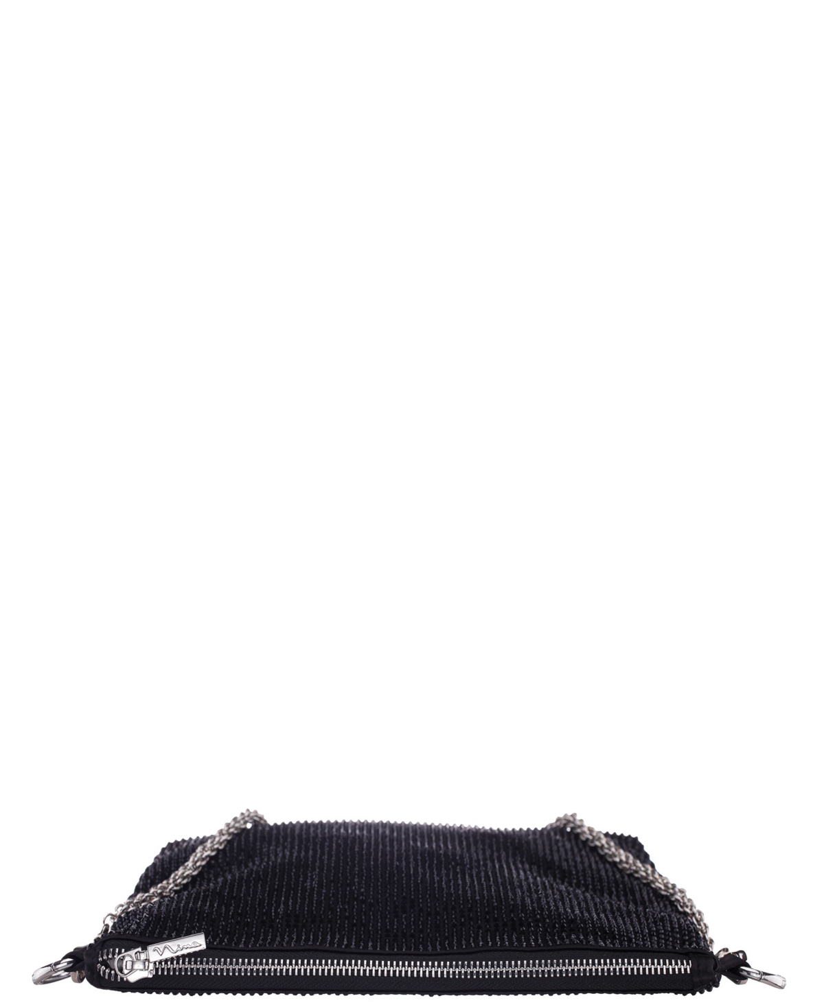 Nina Crystal Embellished Zipper Hobo Bag