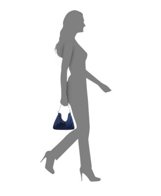 Crystal Embellished Zipper Hobo Bag