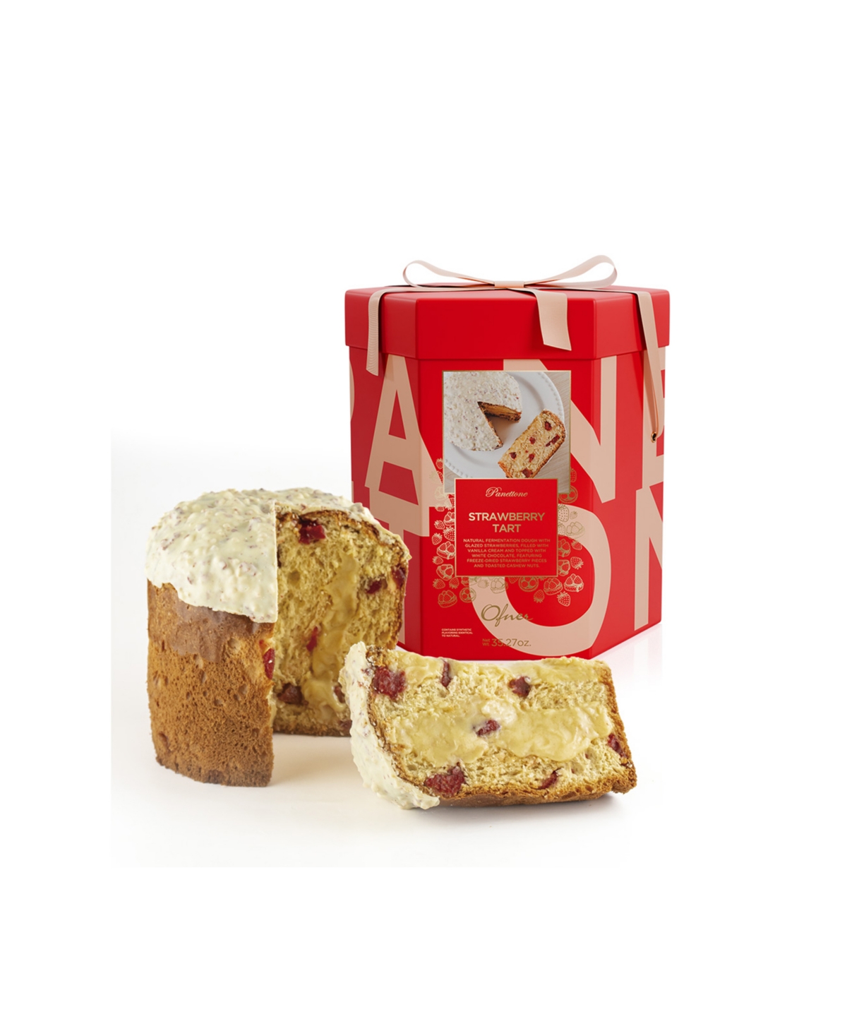 Ofner Strawberry Tart Panettone, 35.27 oz In Transparent