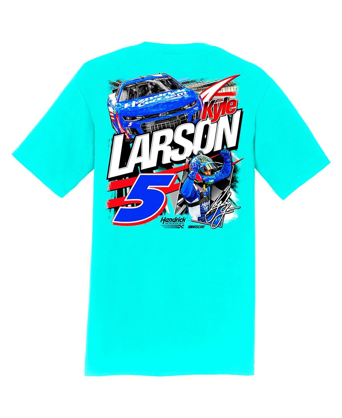 Hendrick Motorsports Team Collection Men's Aqua Kyle Larson Car T-shirt In Blue