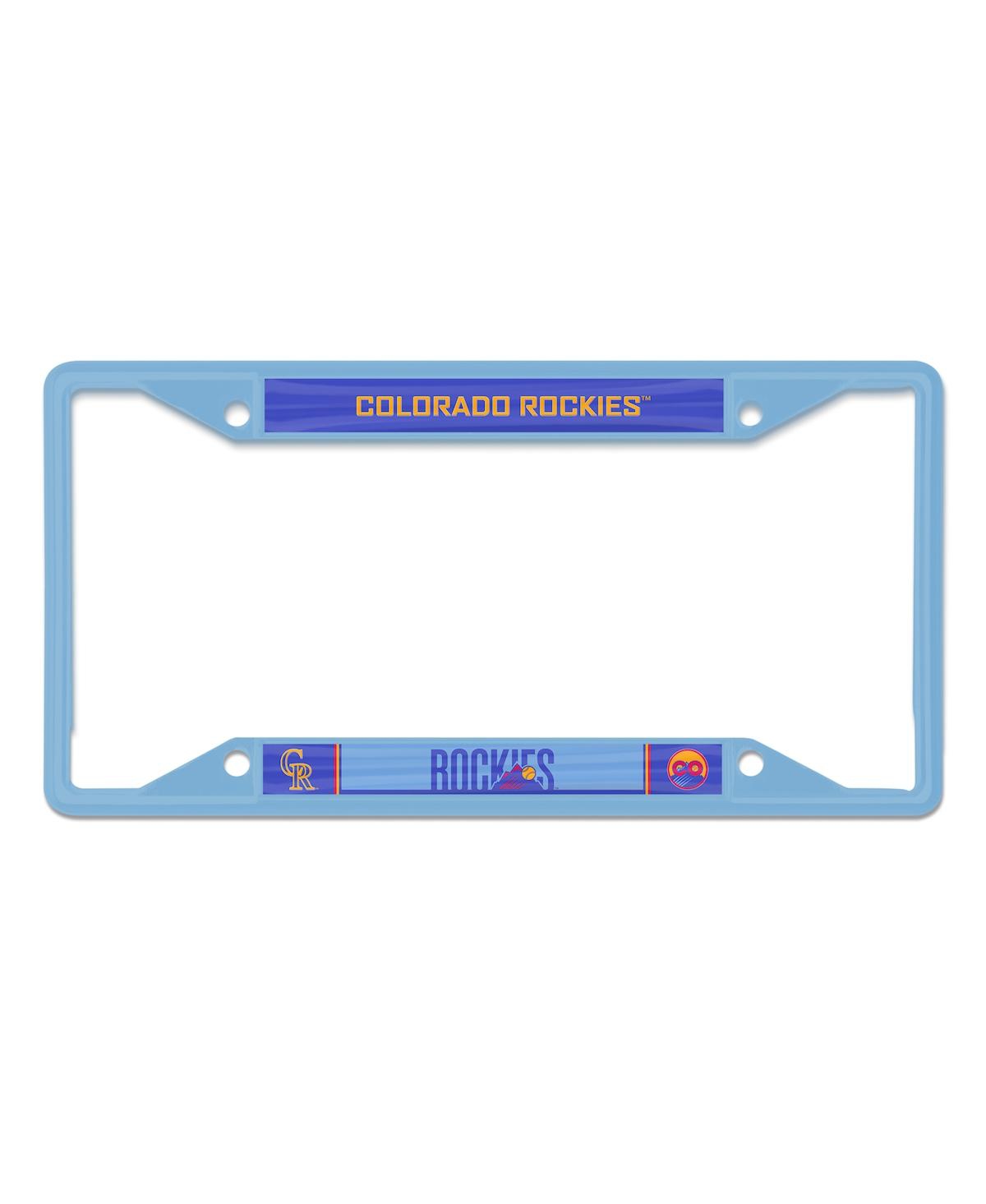 Wincraft Colorado Rockies 2025 City Connect Laser Cut Metal License Plate Frame In Transparent