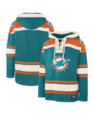 '47 Brand - Men's ' Aqua Miami Dolphins Superior Lacer Pullover Hoodie