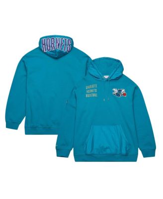 Mitchell & Ness - Men's Teal Charlotte Hornets Team OG 2.0 Logo Fleece Pullover Hoodie