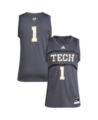 adidas - Men's 1 Gray Georgia Tech Yellow Jackets Replica Swingman Jersey
