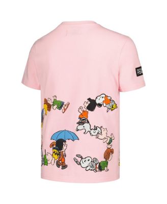 Big Boys and Girls Pink Peanuts Hugs Squad T-Shirt