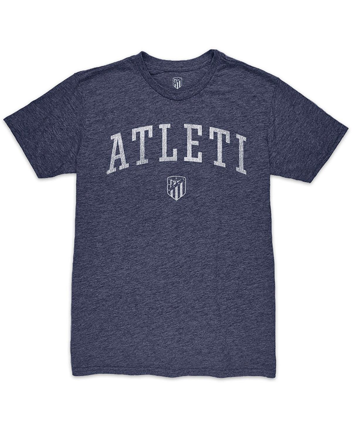 1863fc Men's Heather Navy Atletico De Madrid Wordmark Twisted Tri-blend Slub T-shirt In Blue