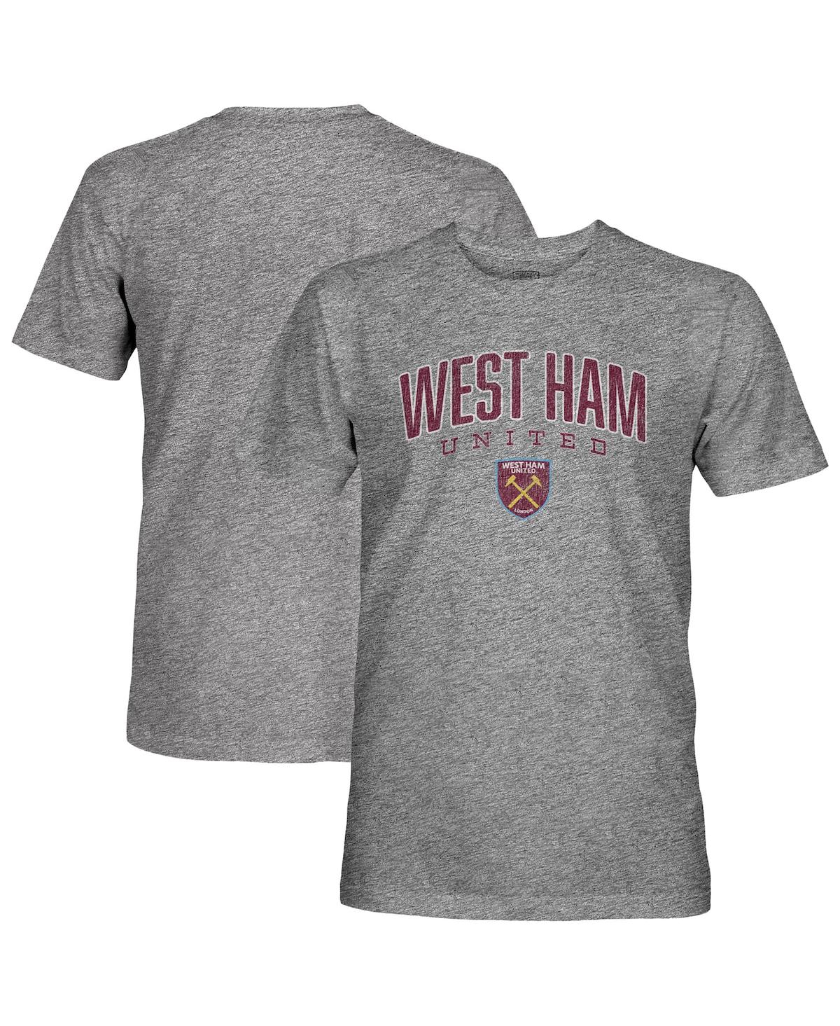 1863FC Men's Heather Gray West Ham United Wordmark Tri-Blend T-Shirt - Heather Gray