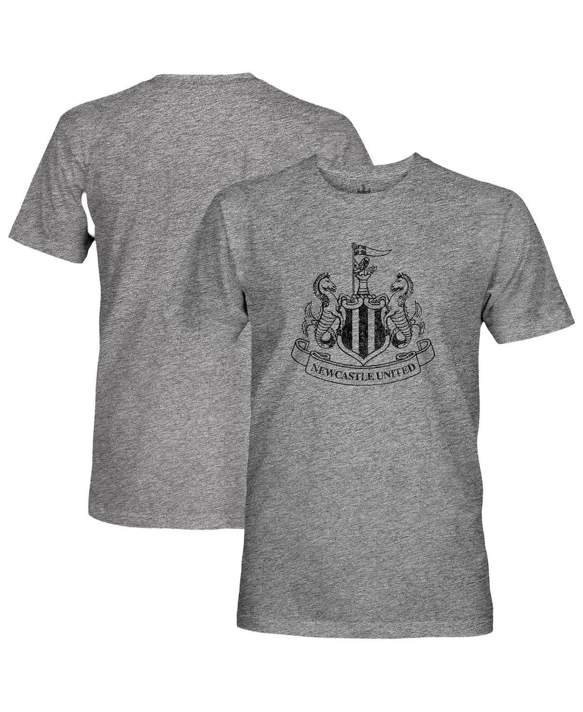 1863fc Men's Heather Gray Newcastle United Mono Badge Tri-blend T-shirt In Gray