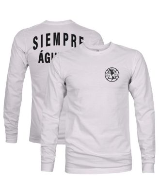 1863FC - Men's Gray Club America Back Team Arch Long Sleeve T-Shirt