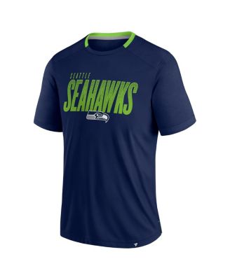 Men's College Navy Seattle Seahawks Defender Fade Slant T-Shirt