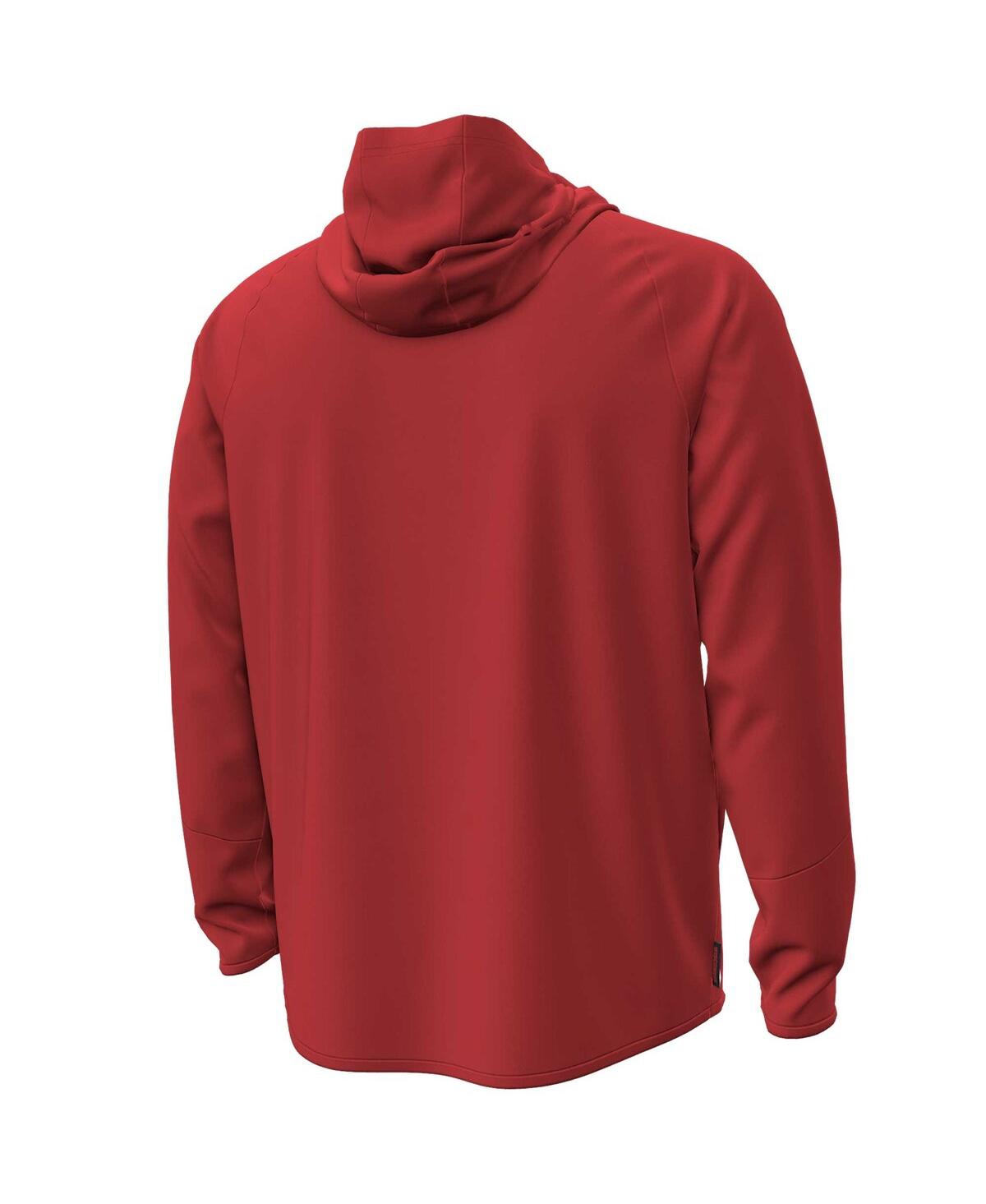 Under Armour Men's Red Wisconsin Badgers Unstoppable Performance Fleece Hoodieâ Half-zip Jacket In Red