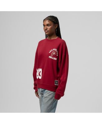 Mitchell & Ness - Women's Burgundy Philadelphia Phillies Crewneck Sweatshirt