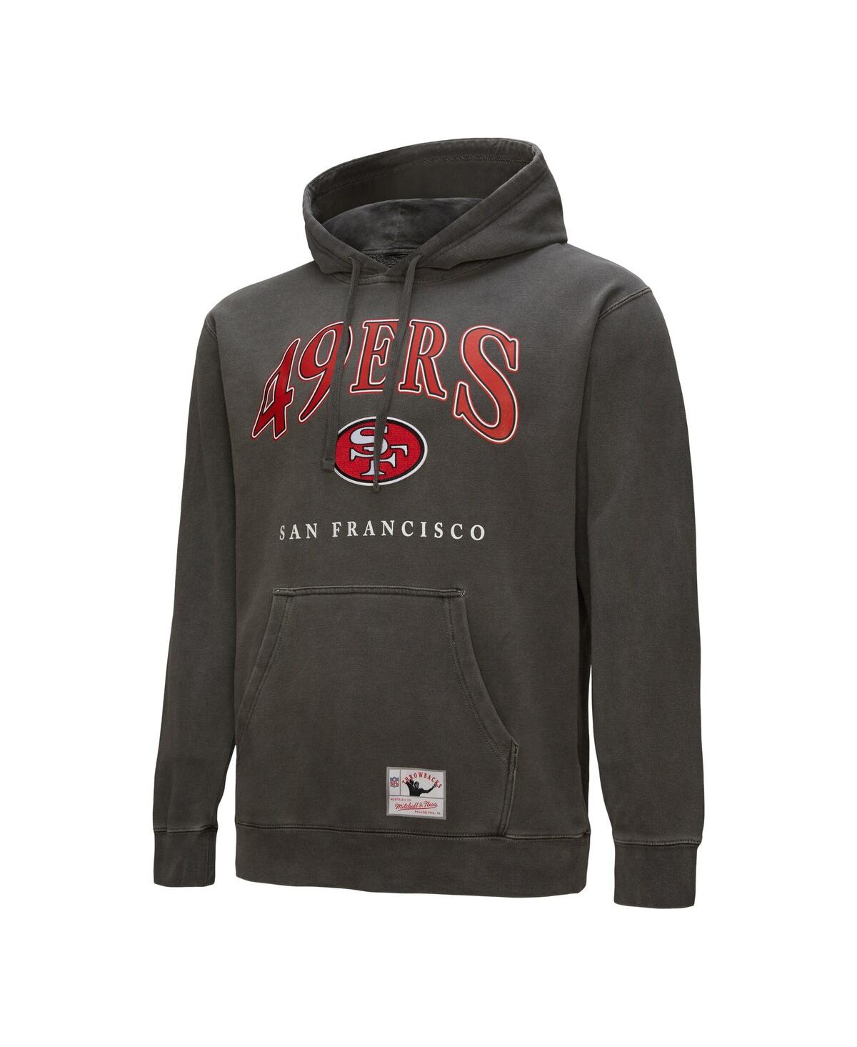Mitchell & Ness Men's Gray San Francisco 49ers Slot Pullover Hoodie In Black