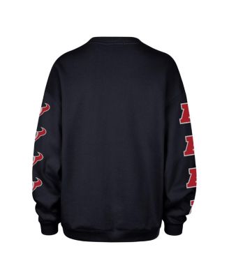 Women's Navy Houston Texans Go Big Oversized Pullover Sweatshirt
