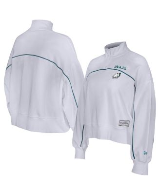 New Era - Women's White Philadelphia Eagles Functional Fandom Quarter-Zip Sweatshirt