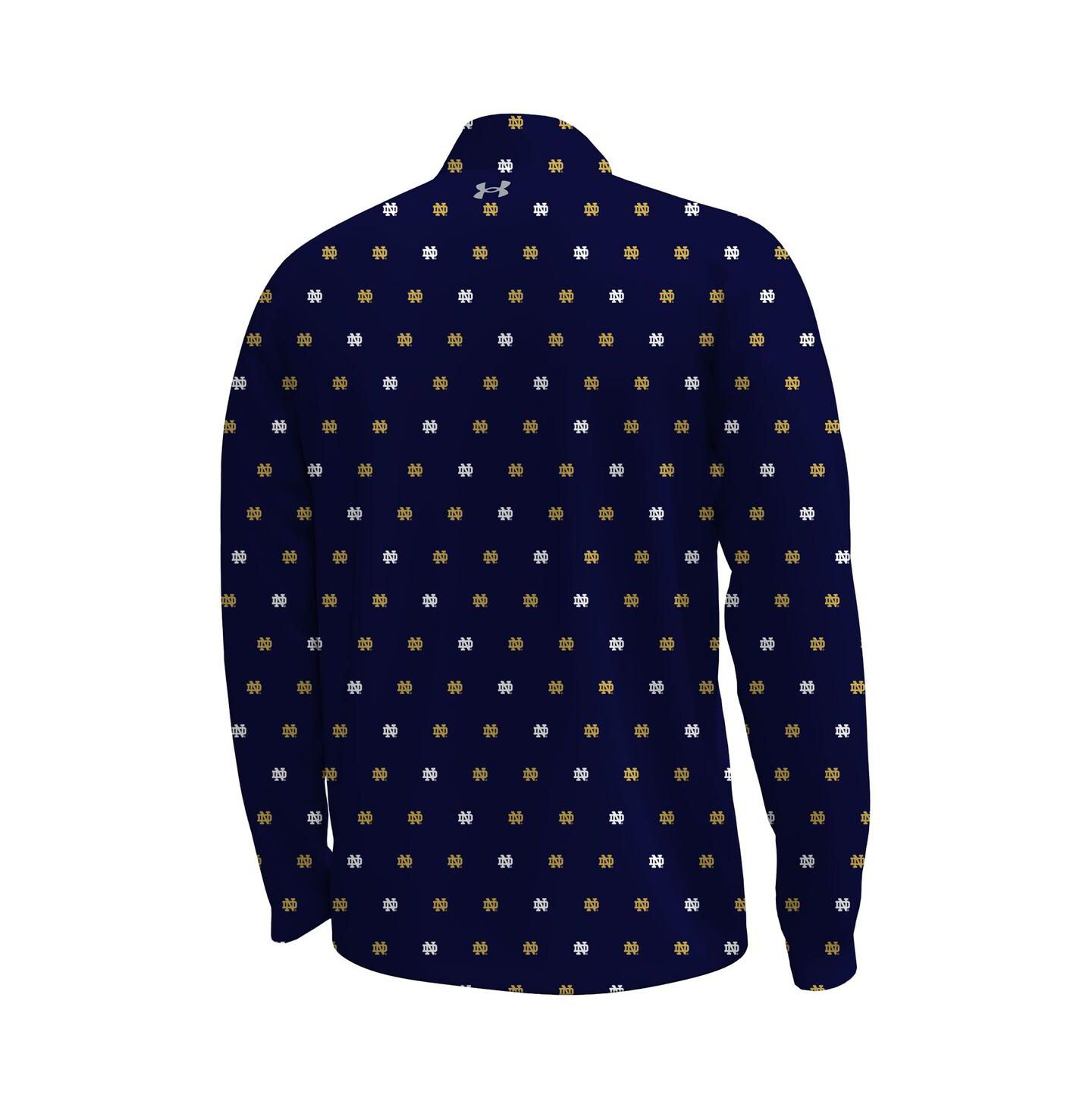 Мужская куртка Under Armour Navy Notre Dame Fighting Irish Gameday ArmourFuse Half-Zip — фото 3