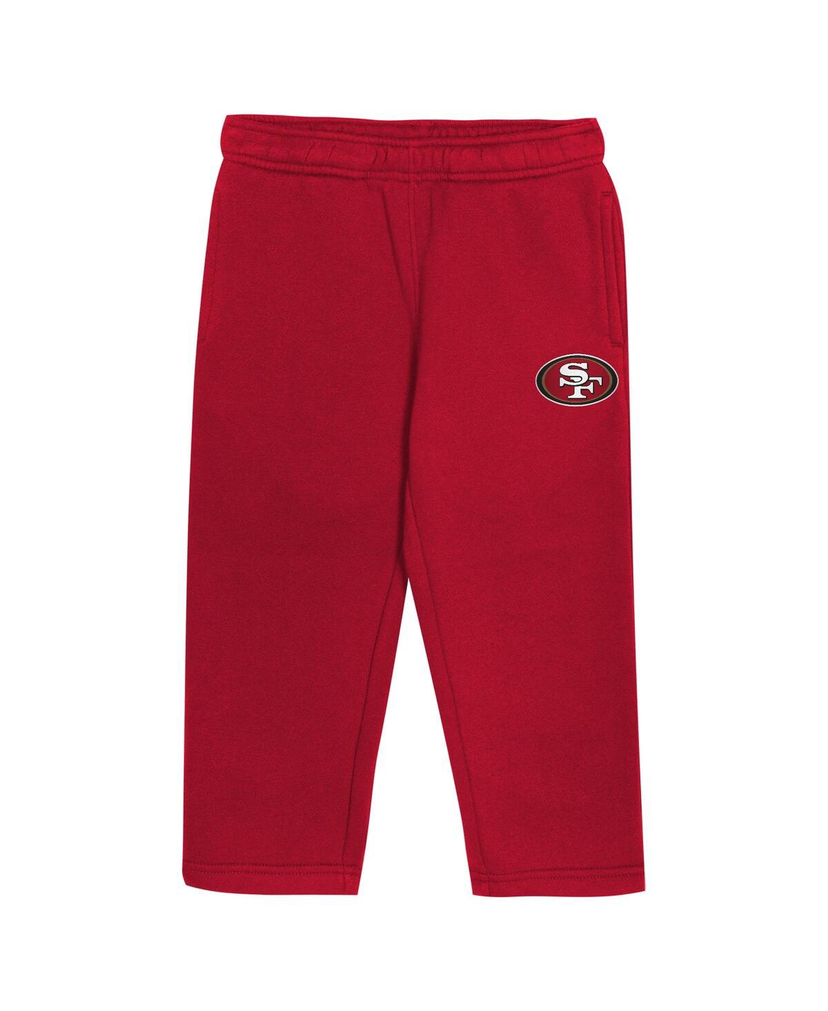 Outerstuff Toddler 2-piece Scarlet San Francisco 49ers Lineman Fleece Hoodie And Pants Set In Red