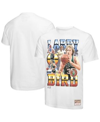 Mitchell & Ness - Men's Larry Bird White Boston Celtics Commemorative Collage T-Shirt