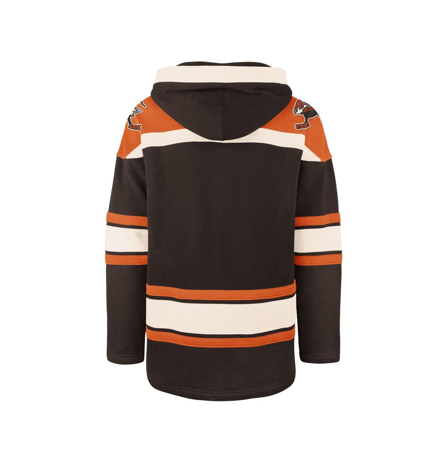 Мужское худи '47 Brand Brown Cleveland Browns Throwback Superior Lacer — фото 3