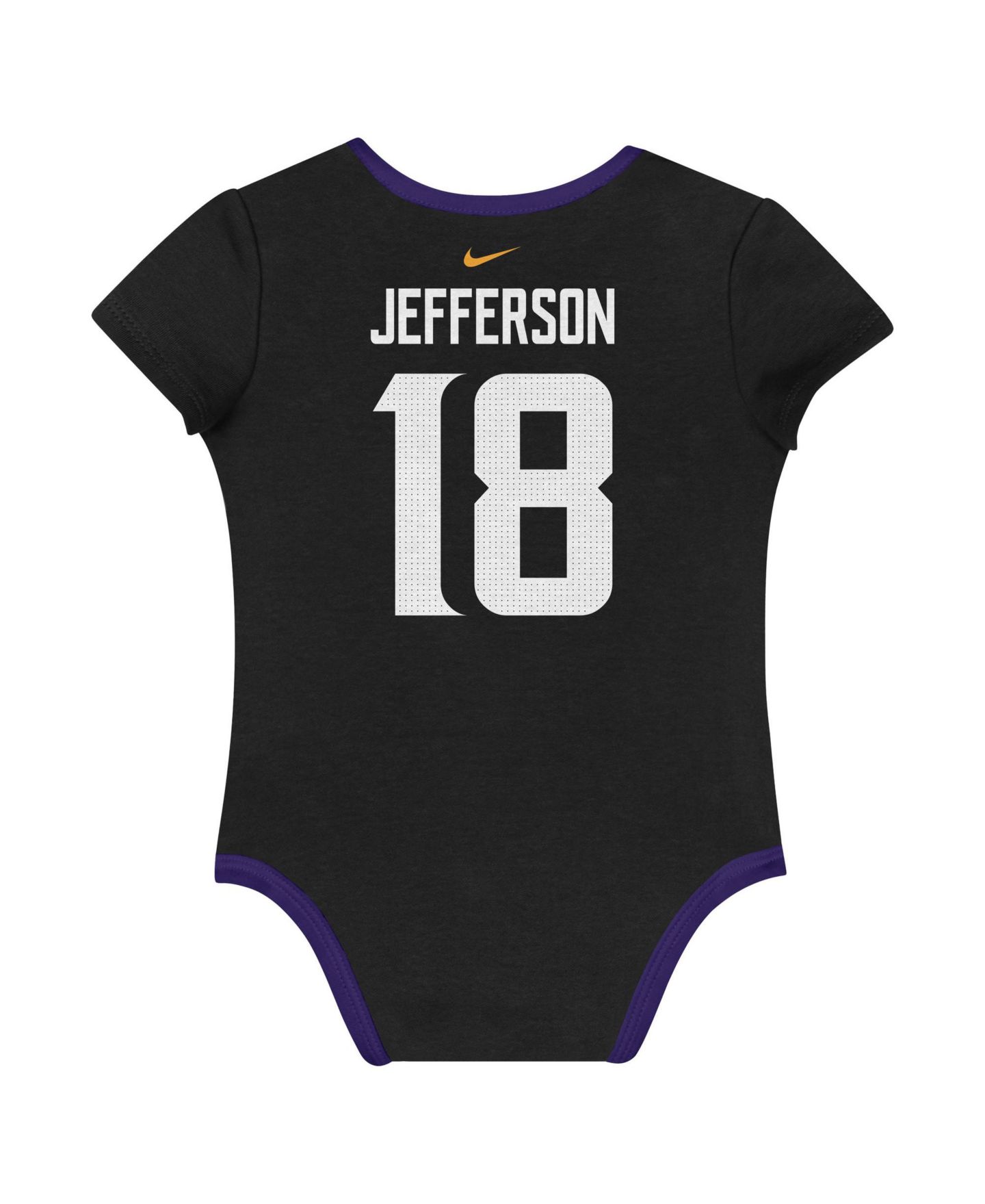 Nike Baby Boys and Girls 3-Pack Justin Jefferson Minnesota Vikings Name & Number Bodysuit Set — фото 5