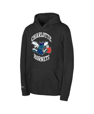 Mitchell & Ness - Preschool Black Charlotte Hornets Retro Logo Pullover Hoodie